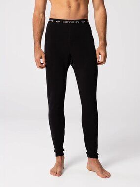 Hot Chillys La Montaña Fly Bottom Black Men's Heavyweight Fleece Size Small